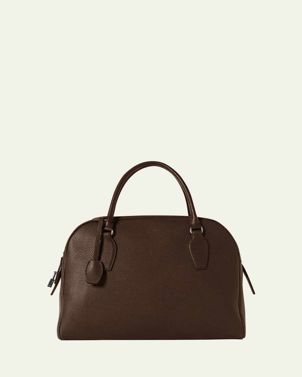 India 12.00 Top-Handle Bowling Bag in Leather
